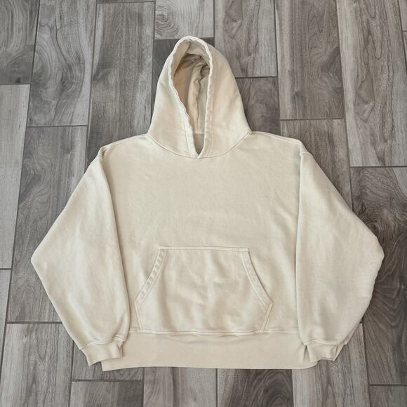 Daily Drills Hoodie Oversized Sweatshirt Women’s Sz XS/S Cream Pockets - Picture 1 of 12